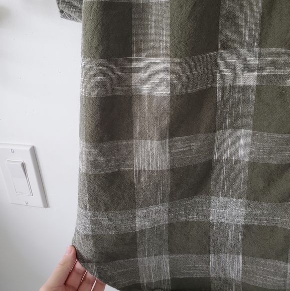 Linen/Cotton Gingham Button-Up Top - Picture 2 of 9